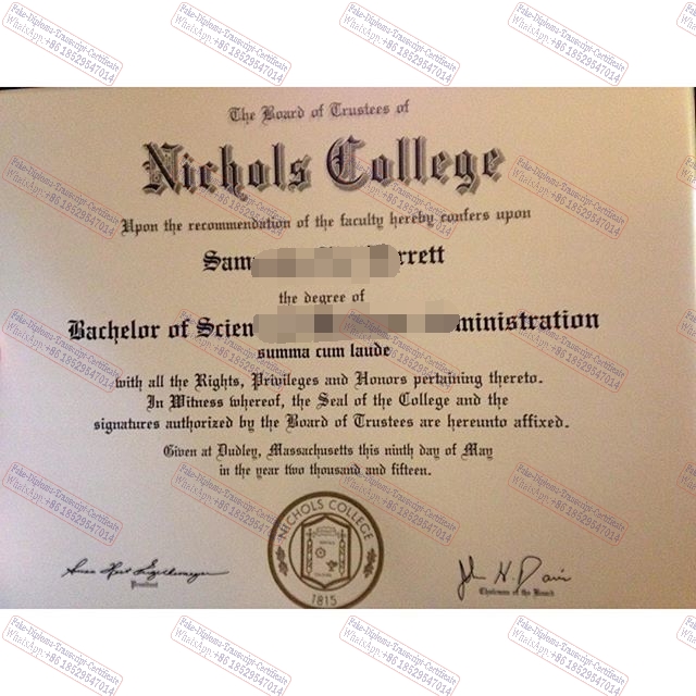 How to create fake Nichols College Certificate