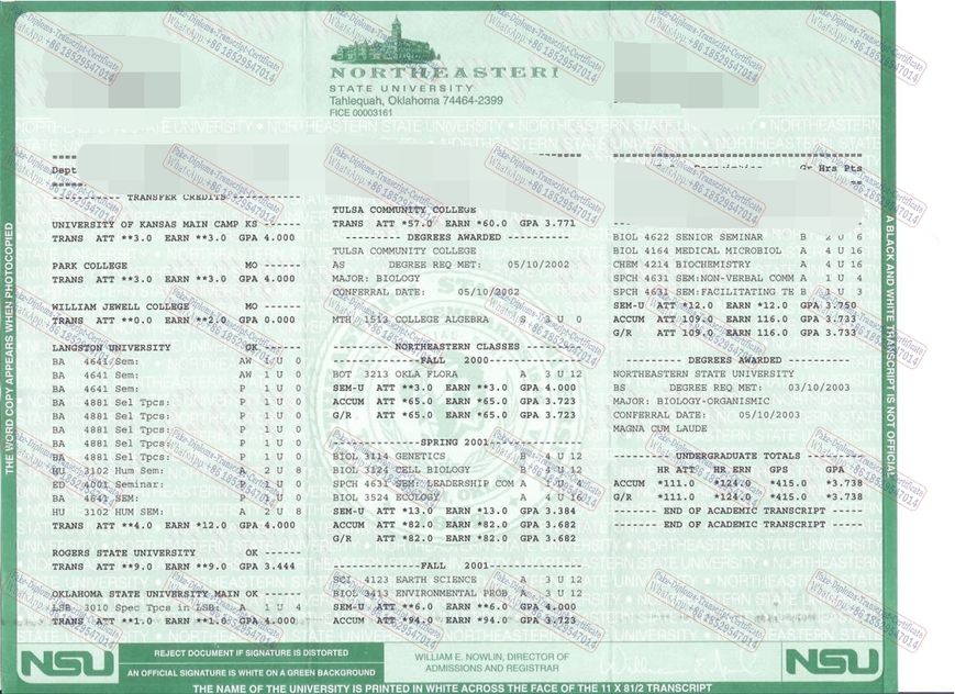 How to create fake Northeastern State University Diploma