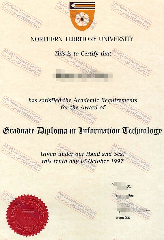 How to create fake Northern Territory University Certificate