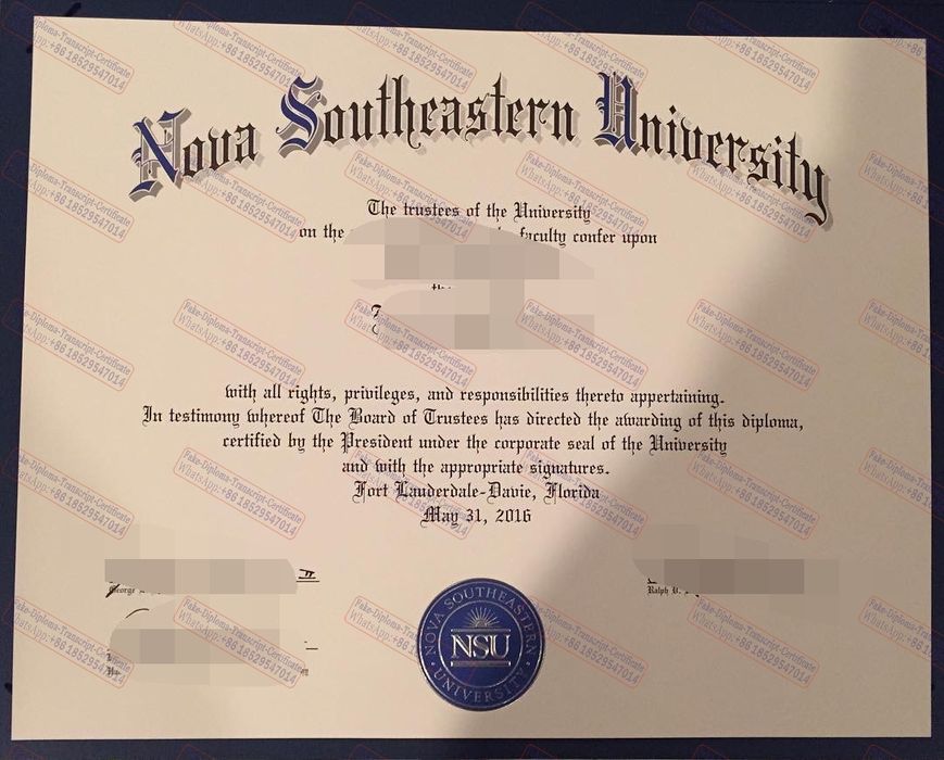 How to create fake Nova Southeastern University Diploma