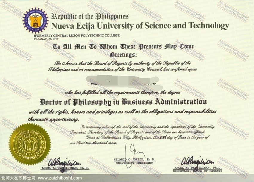 How to create fake Nueva Ecija University of Science and Technology Diploma