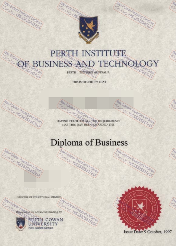 How to create fake Perth Institute of Business and Technology Certificate