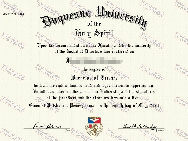 How to create fake Purchase fake Duquesne University Degree Certificate