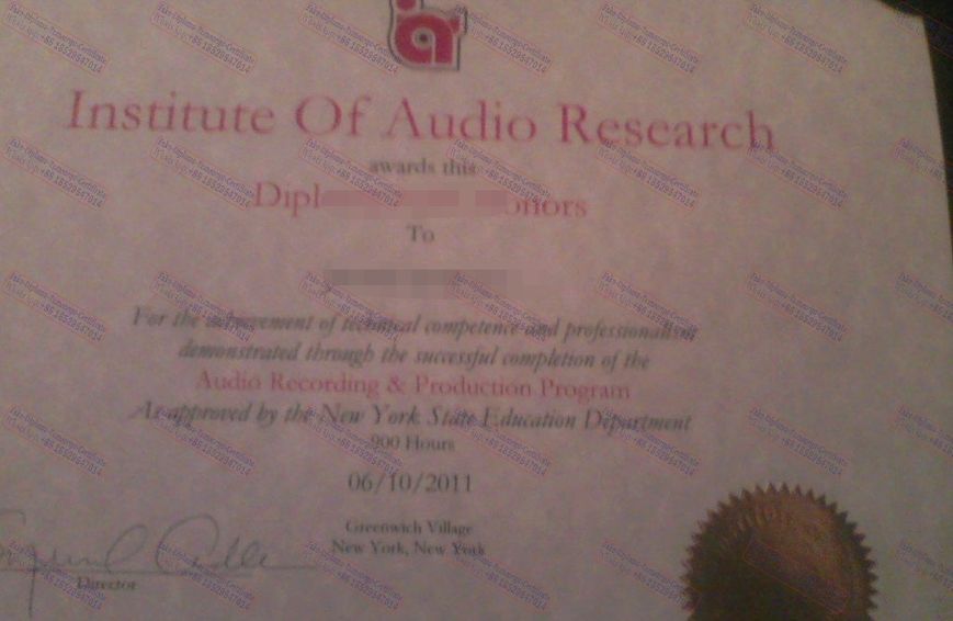 How to create fake Purchase fake Institute of Audio Research Diploma Degree