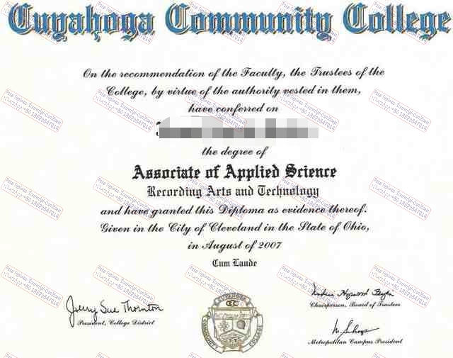 How to create fake Purchase phony Cuyahoga Community College Certificate Degree