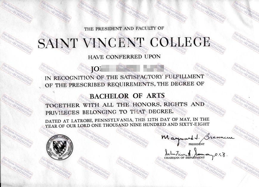 How to create fake Saint Vincent College Degree