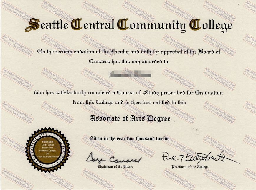 How to create fake Seattle Central Community College Diploma