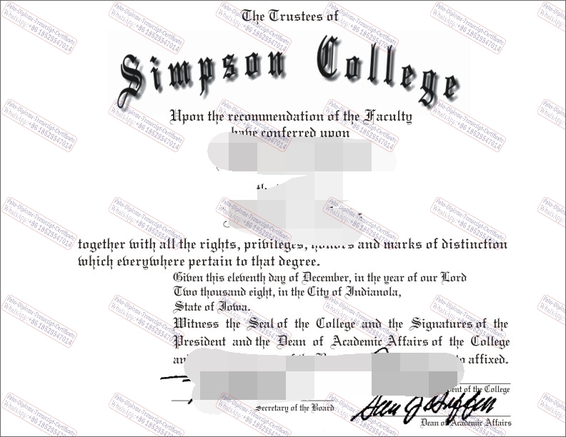 How to create fake Simpson College Degree