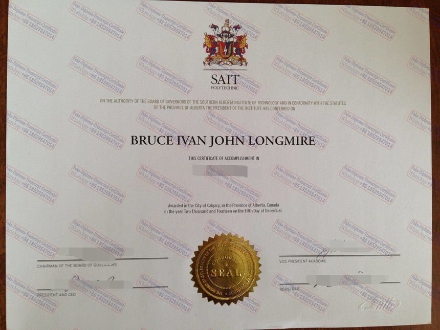 How to create fake Southern Alberta Institute of Technology(SAIT) Certificate