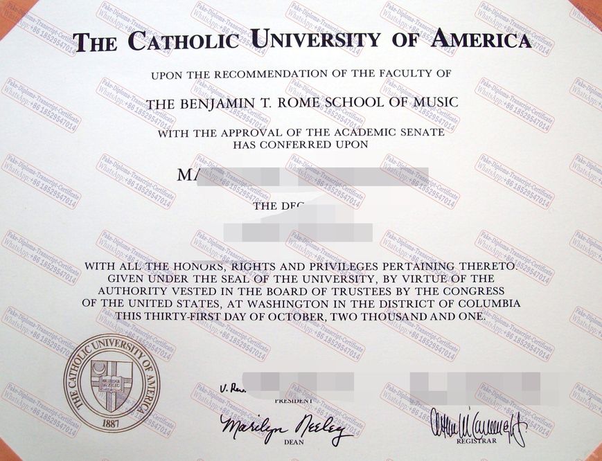 How to create fake The Catholic University of America Diploma