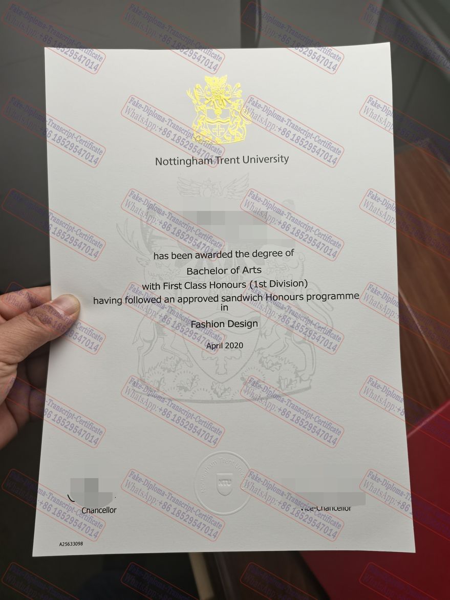 How to create fake The Nottingham Trent University Certificate