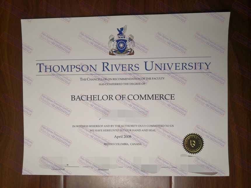 How to create fake Thompson Rivers University Certificate