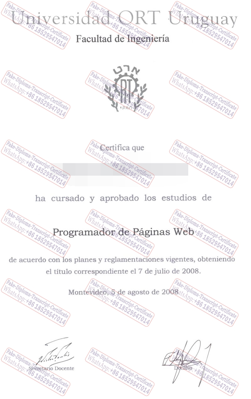 How to create fake Universidad ORT Uruguay Diploma