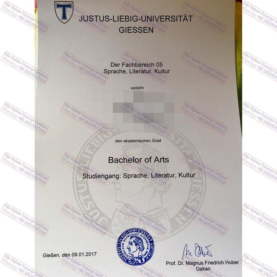 How to create fake University of Giessen Diploma