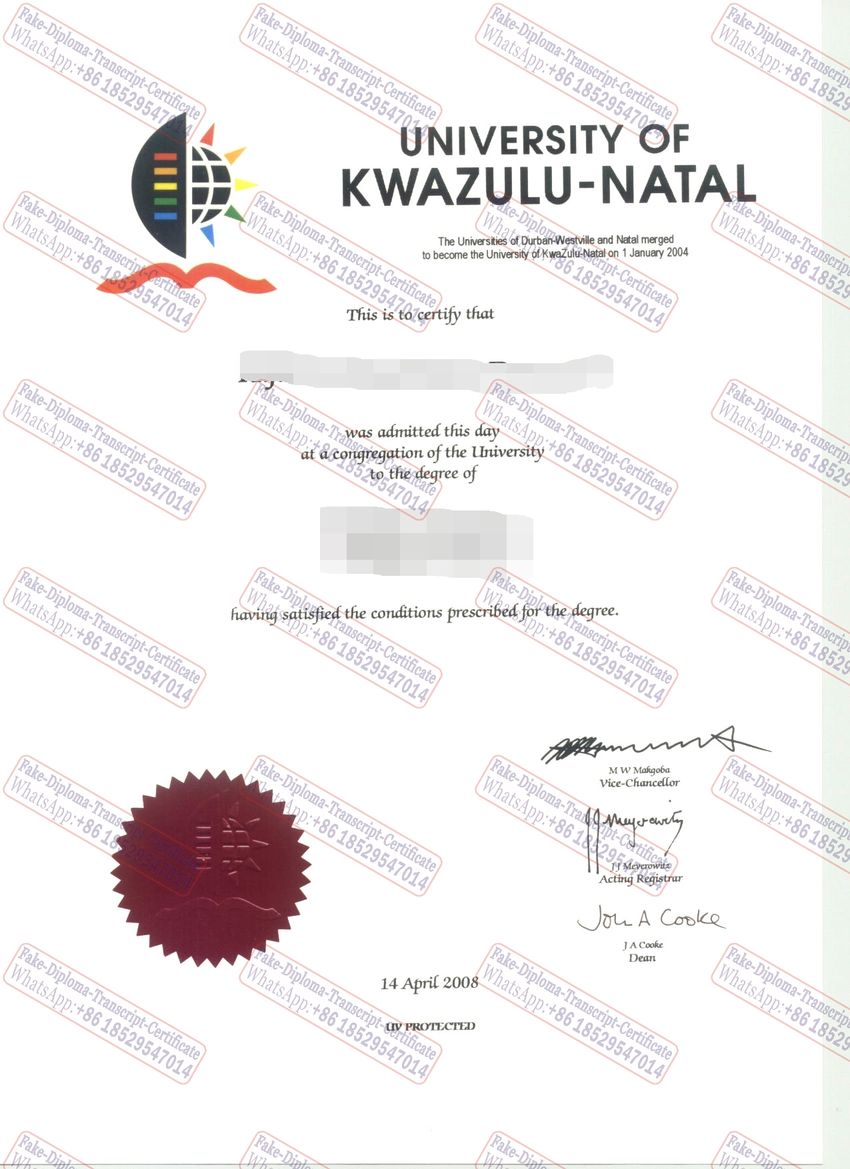 How to create fake University of KwaZulu Natal Certificate