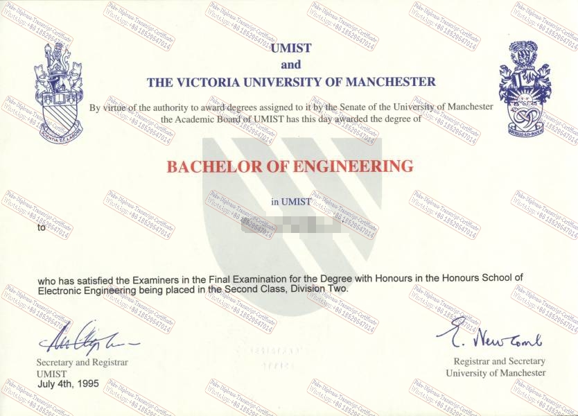 How to create fake University of Manchester Institute of Science and Technology Certificate