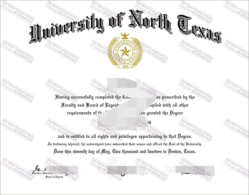 How to create fake University of North Texas Diploma