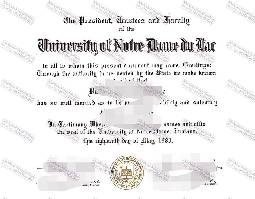 How to create fake University of Notre Dame Du Lac Diploma