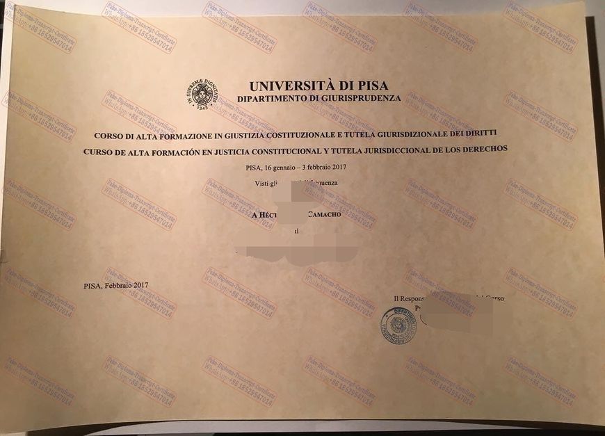 How to create fake University of Pisa Degree