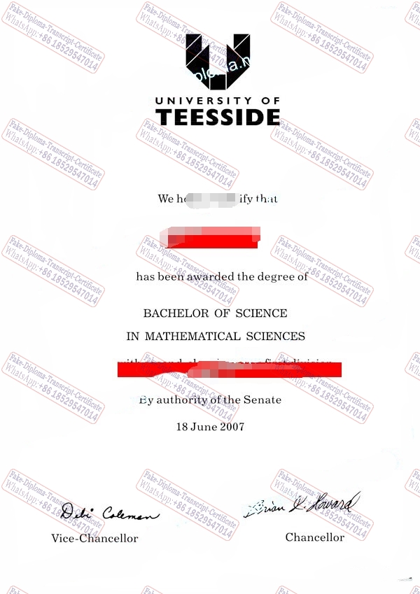 How to create fake University of Teesside Diploma