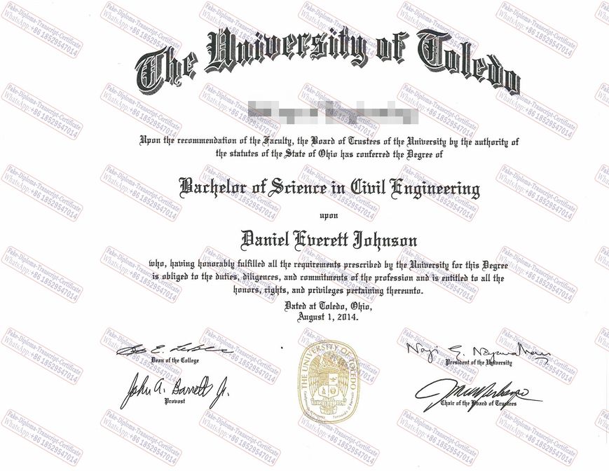 How to create fake University of Toledo Certificate