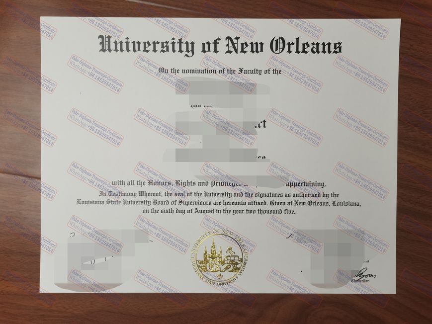 How to create fake University of new orleans Diploma