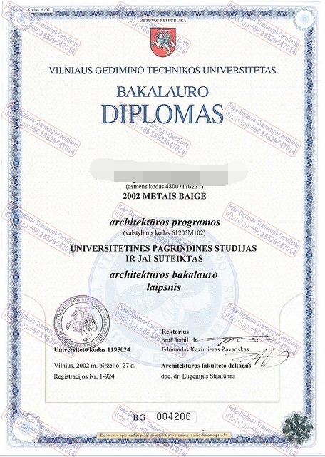 How to create fake Vilniaus Gedimino Technikos Universitetas Degree