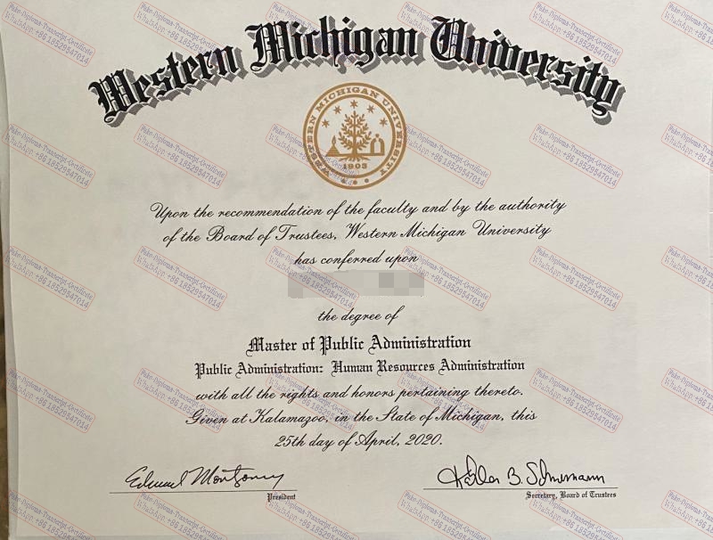 How to create fake Western Michigan University Certificate