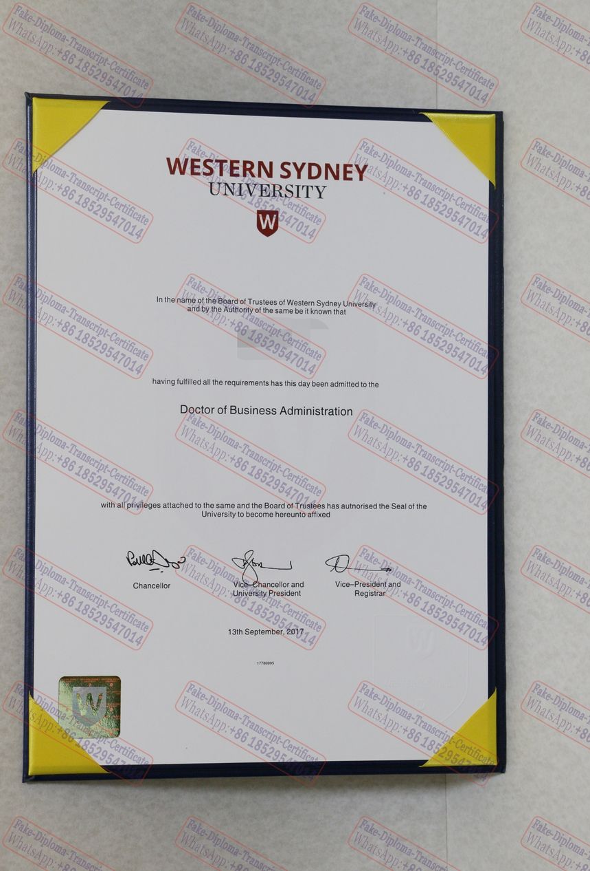 How to create fake Western Sydney University Diploma