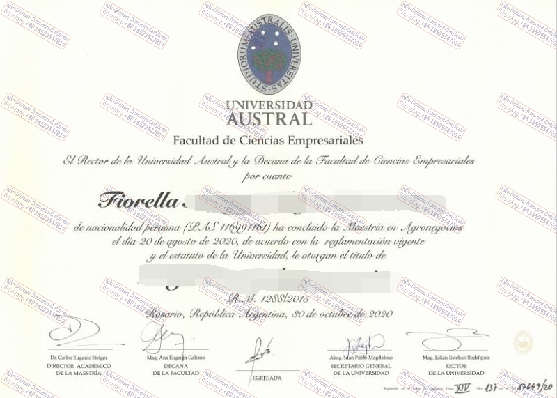 How to order fake Austral University Degree