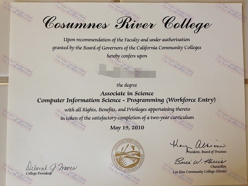 How to order fake Cosumnes River College Degree