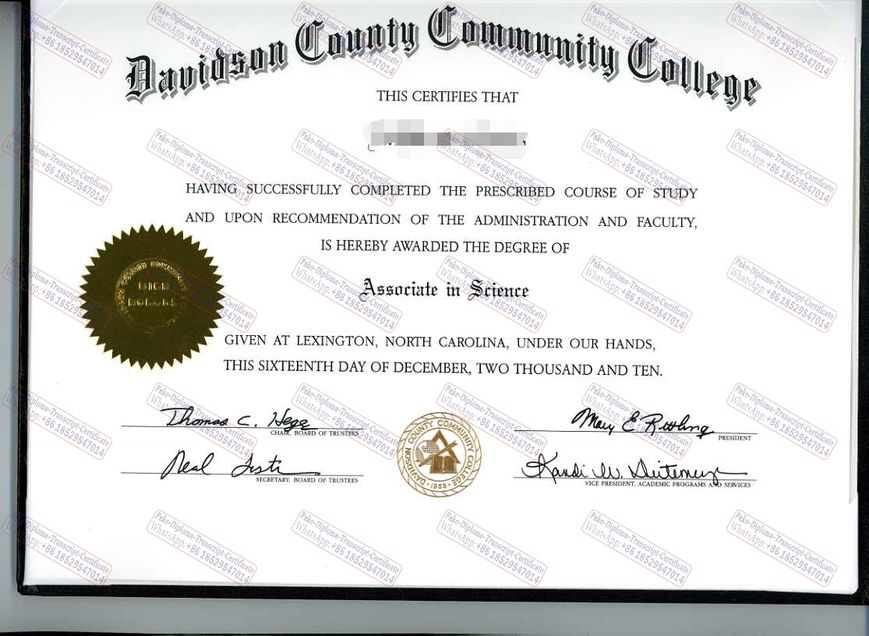 How to order fake Davidson County Community College Diploma