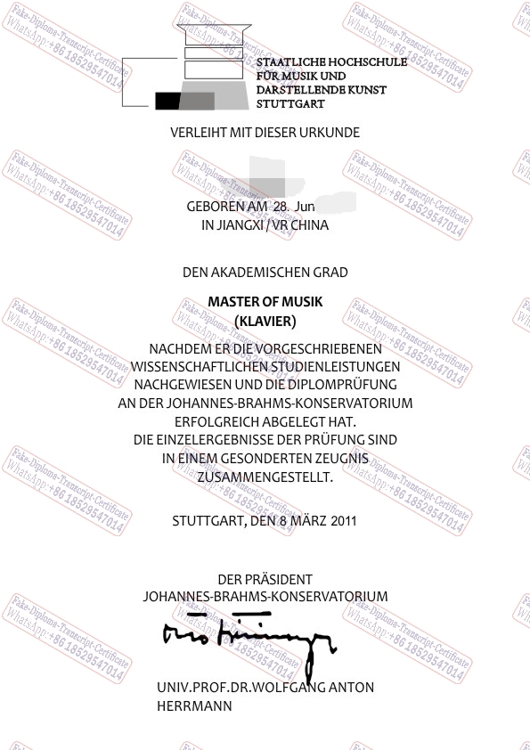 How to order fake HMDK Stuttgart Degree