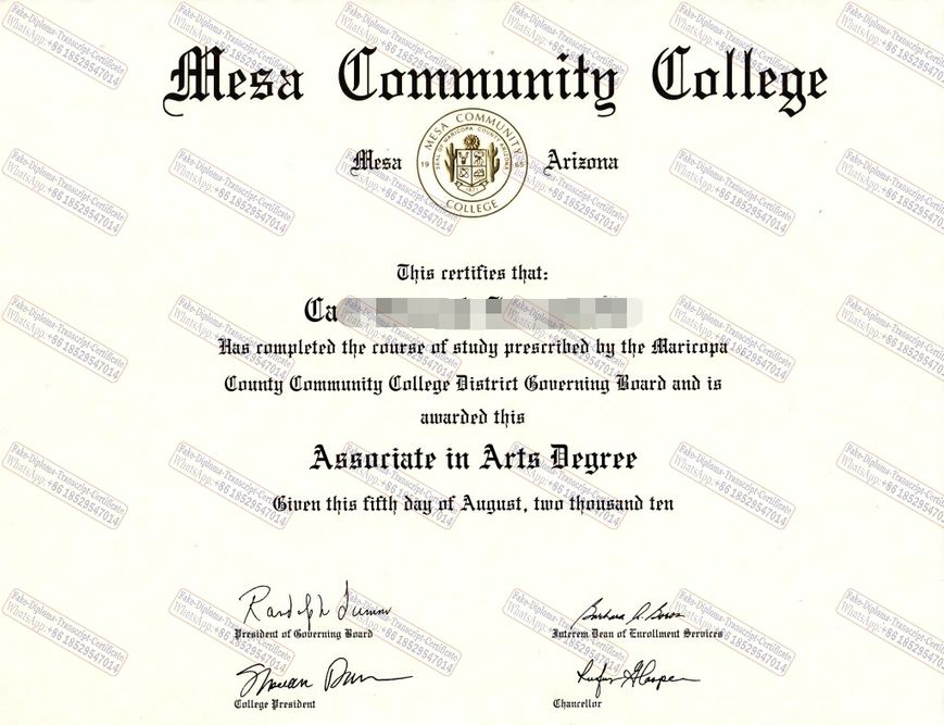 How to order fake Mesa Community College Certificate