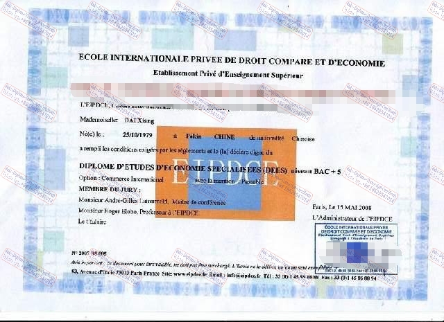 How to order fake Paris International School of Law and Economics Certificate