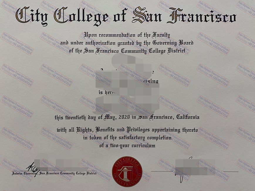 How to order fake Purchase phony City College of San Francisco Degree Diploma