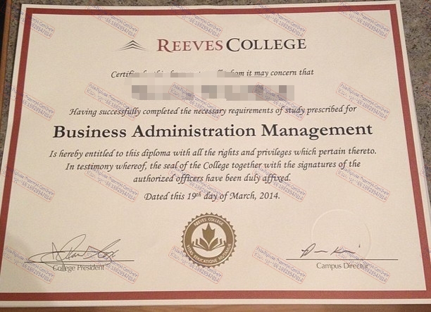 How to order fake Reeves College Diploma