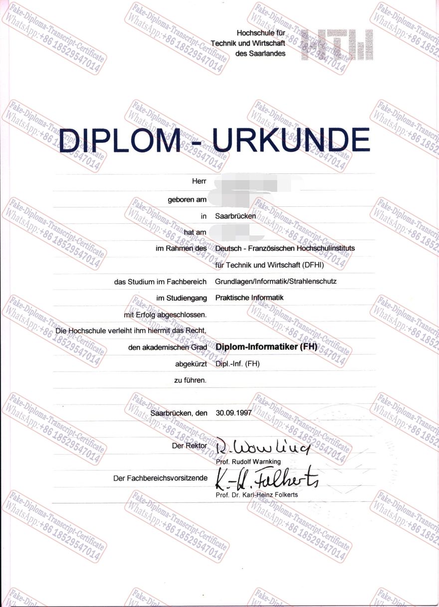 How to order fake Saarland University Degree