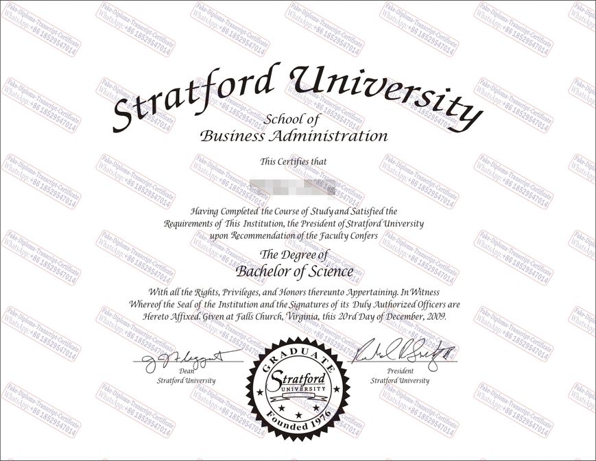 How to order fake Stratford University Certificate