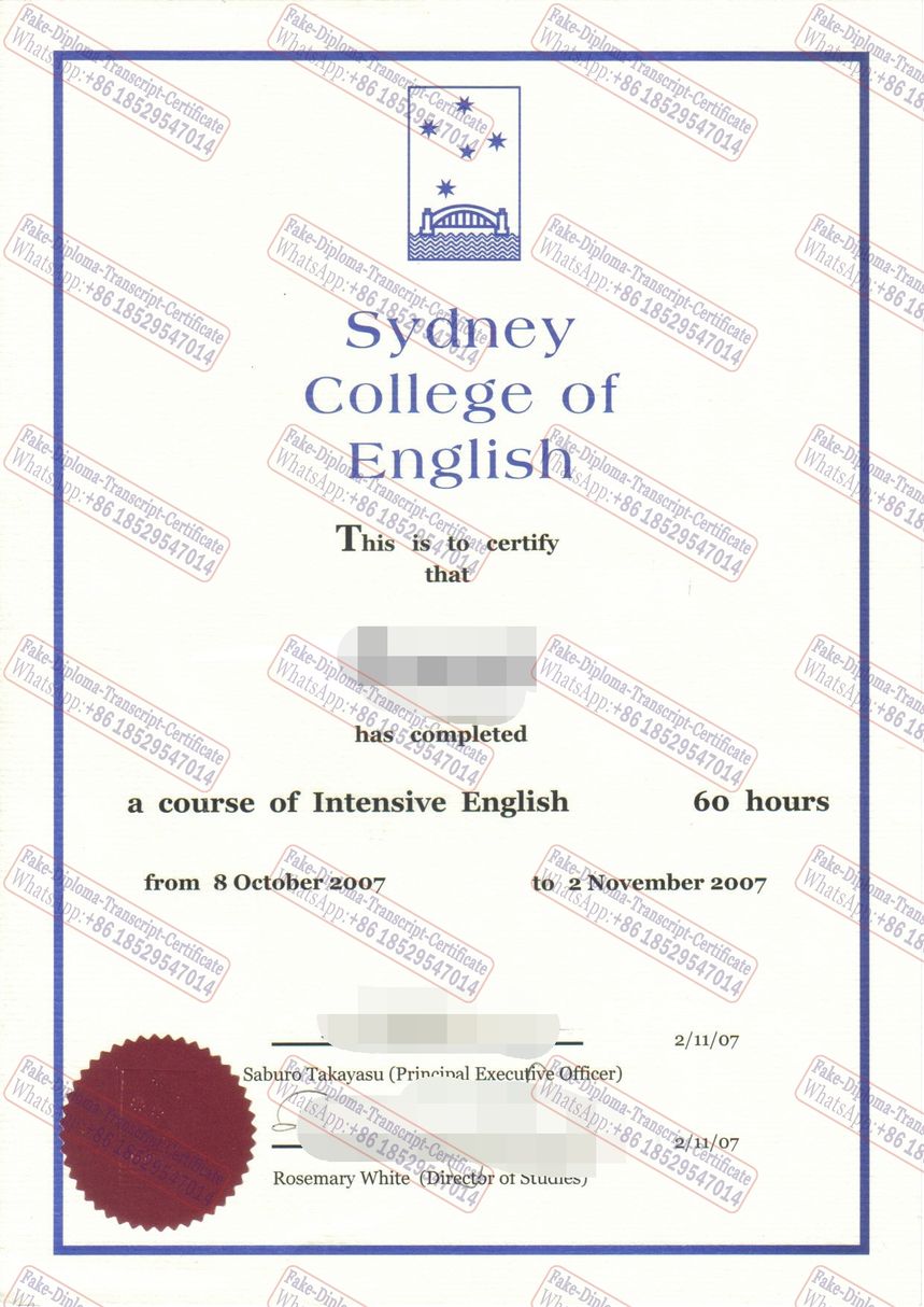 How to order fake Sydney College of English Degree