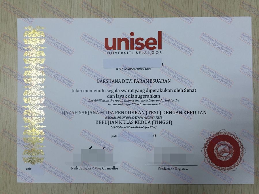 How to order fake Universiti Selangor (UNISEL) Certificate