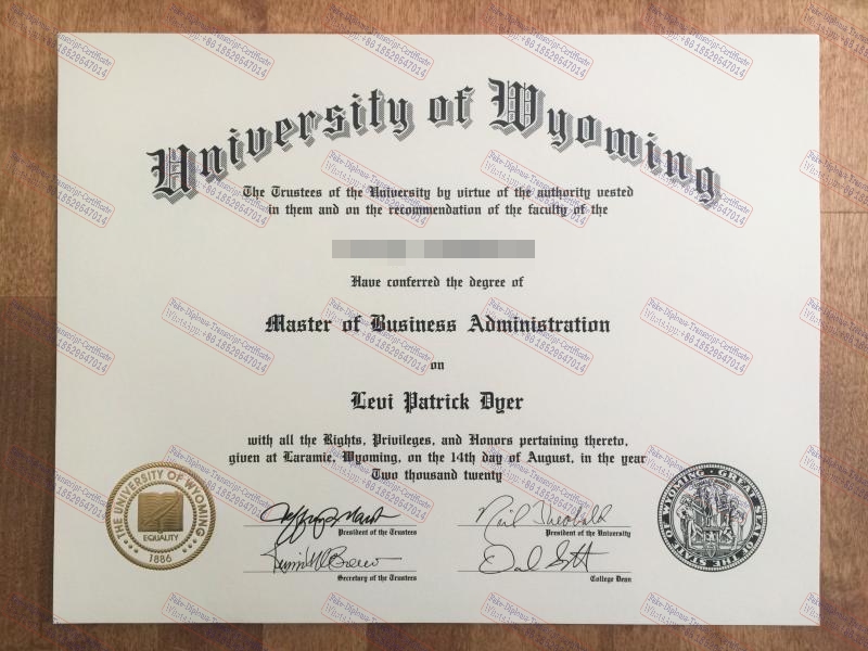 How to order fake University of Wyoming Certificate