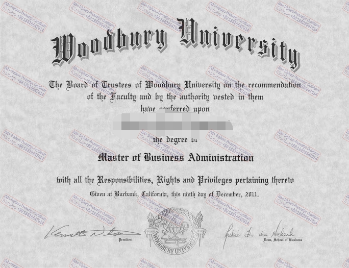 How to order fake Woodbury University Certificate