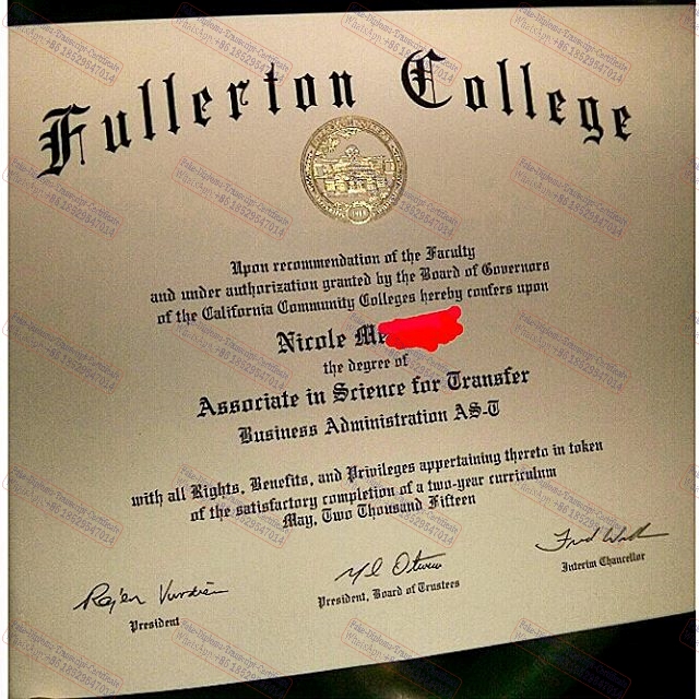 How to purchase fake Fullerton College Certificate