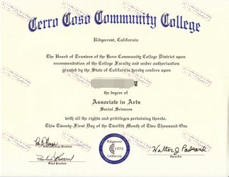 How to purchase fake How to order fake Cerro Coso Community College Certificate Diploma