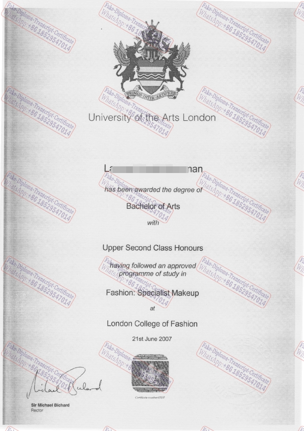 How to purchase fake London College of Fashion Certificate