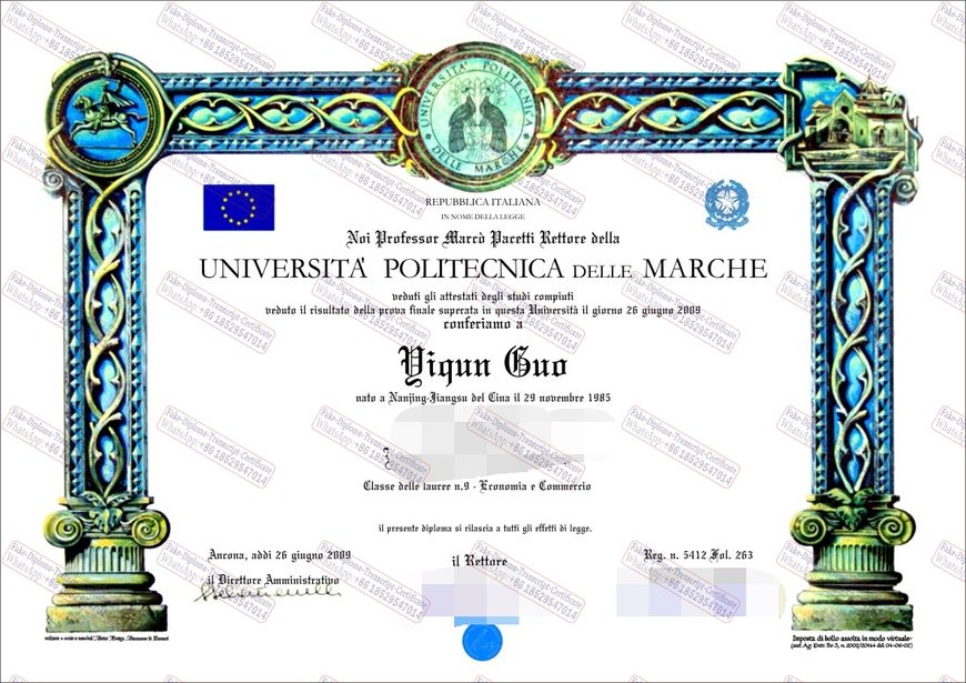 How to purchase fake Marche Polytechnic University Certificate