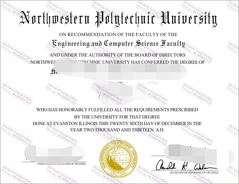 How to purchase fake Northwestern Polytechnic University Certificate