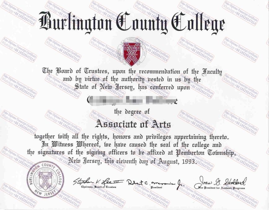 How to purchase fake Purchase phony Burlington County College Certificate Certificate