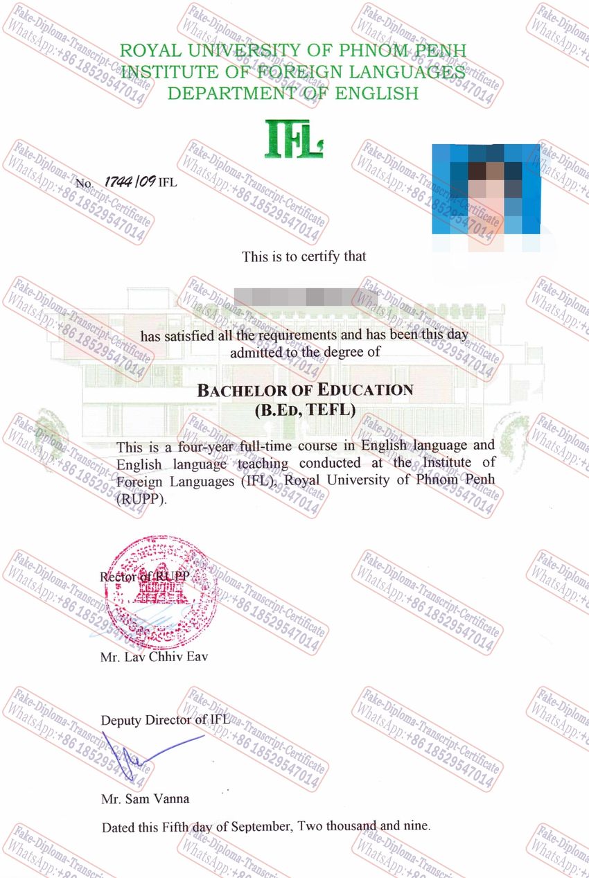 How to purchase fake Royal University of Phnom Penh Diploma